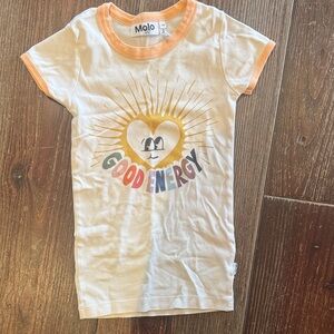 Molo Kids Good Energy Tee - White and Orange